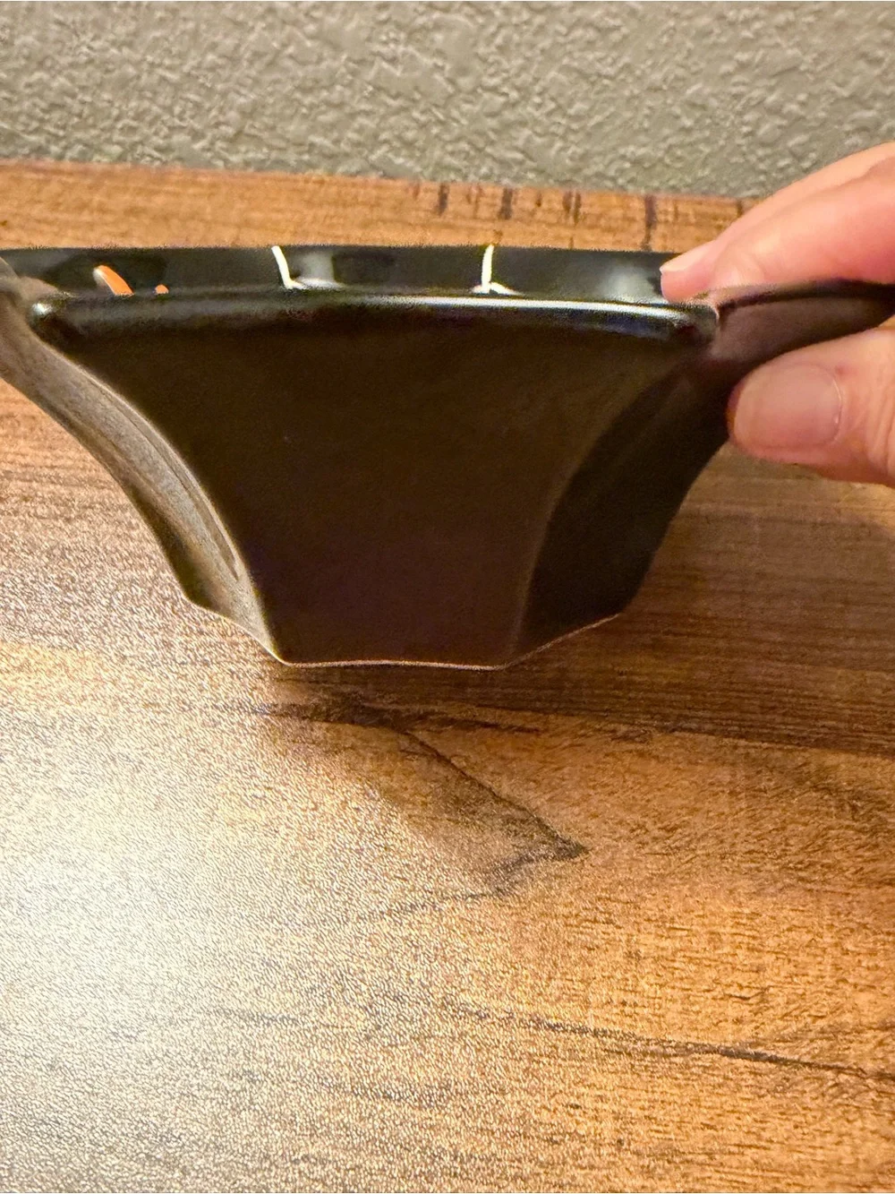 Vintage Pottery Barn Black Spiderweb Ceramic Serving Bowl with Orange Spider